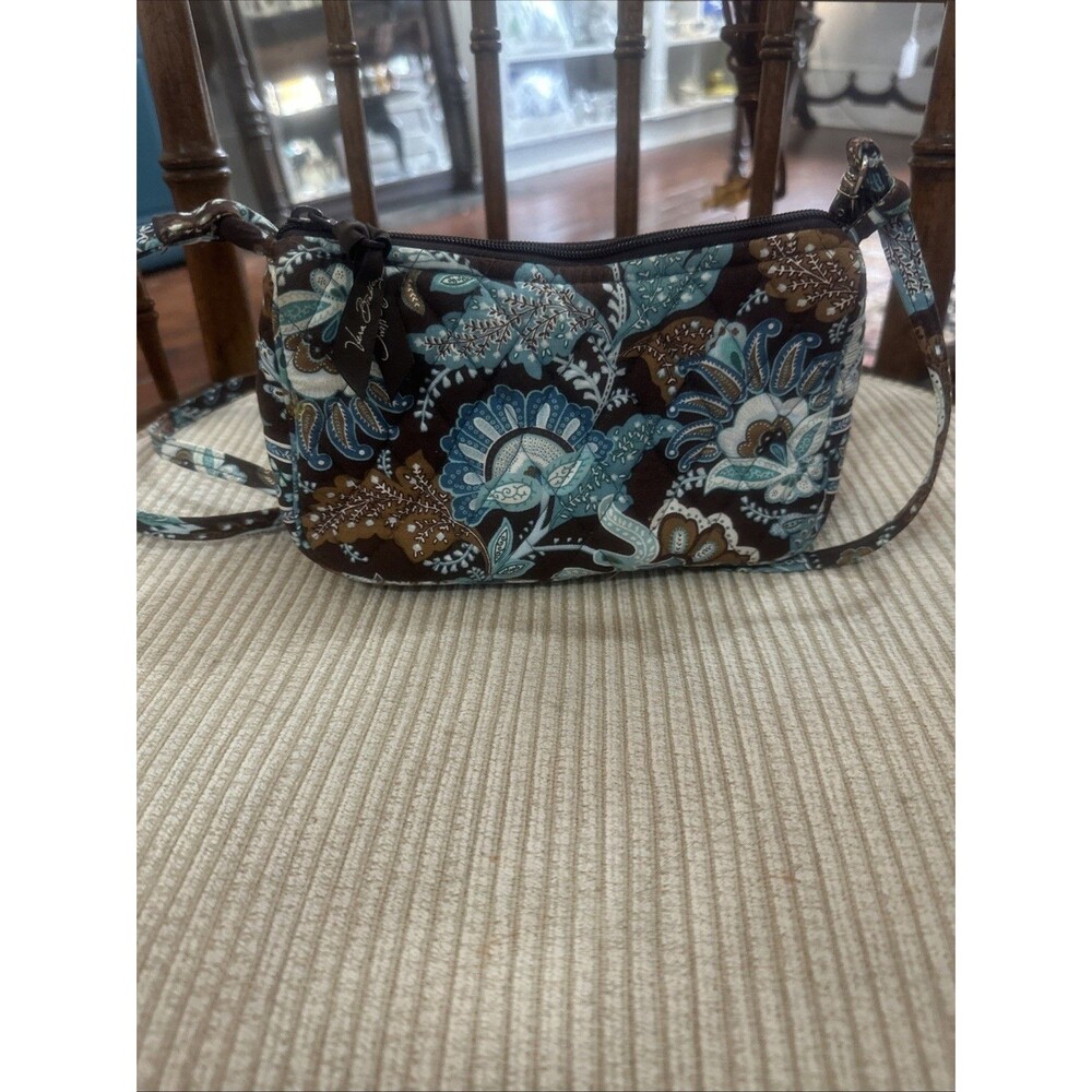 Vera Bradley Mini Crossbody Bag Java Blue - Picture 2 of 7